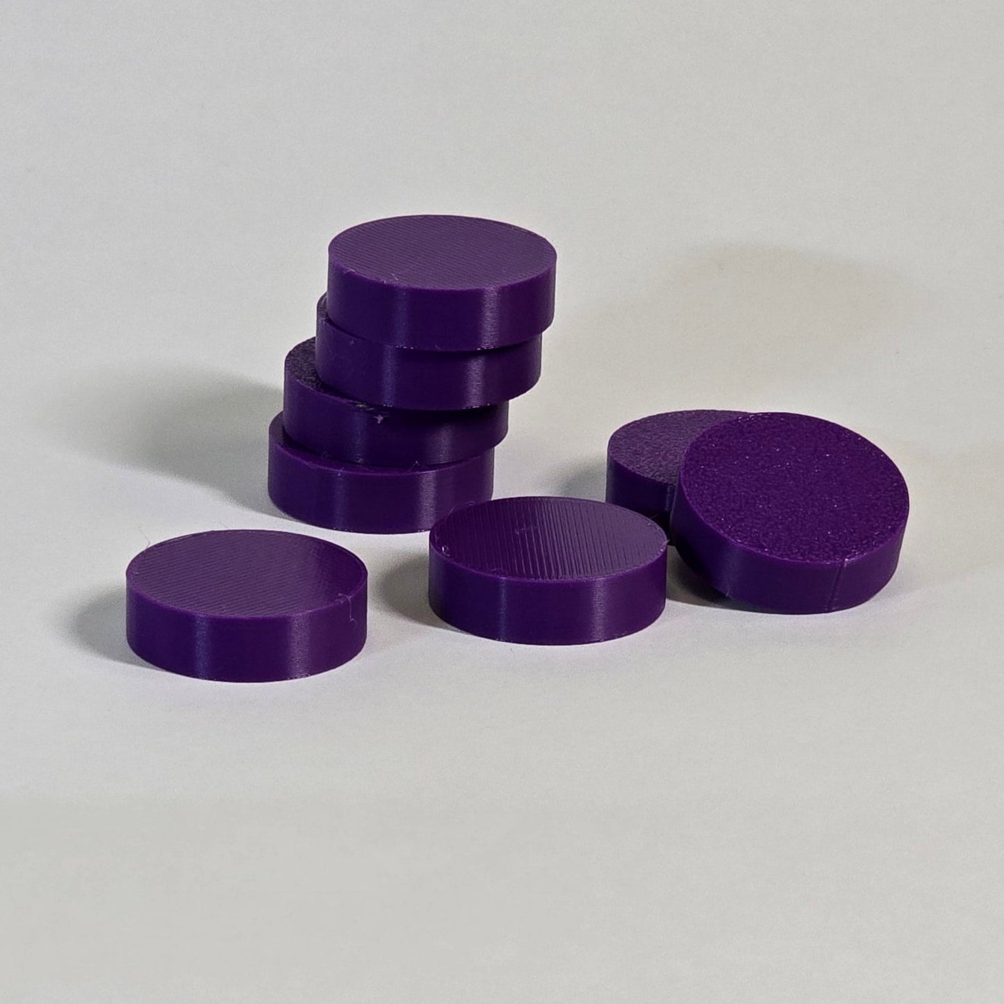 Flat Round Tokens – 3D Printed Game Pieces