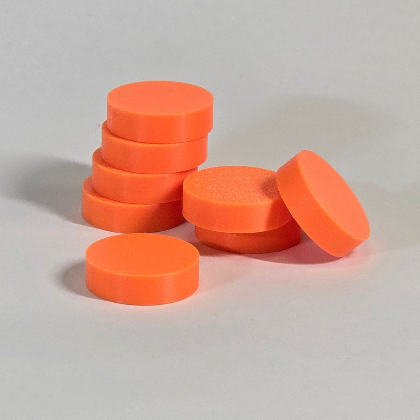 Flat Round Tokens – 3D Printed Game Pieces