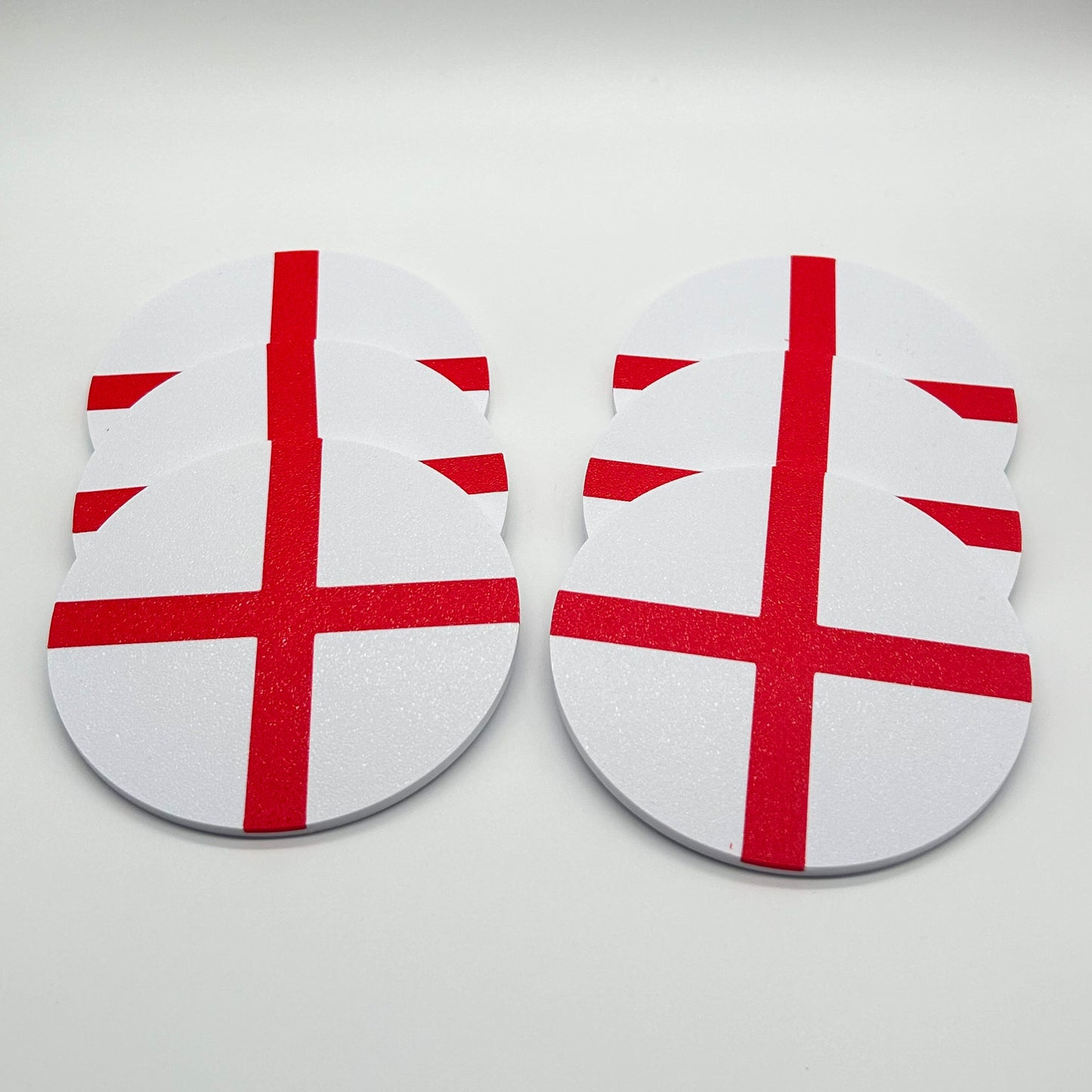 England Flag Coaster Set – Pack of 6 with Holder