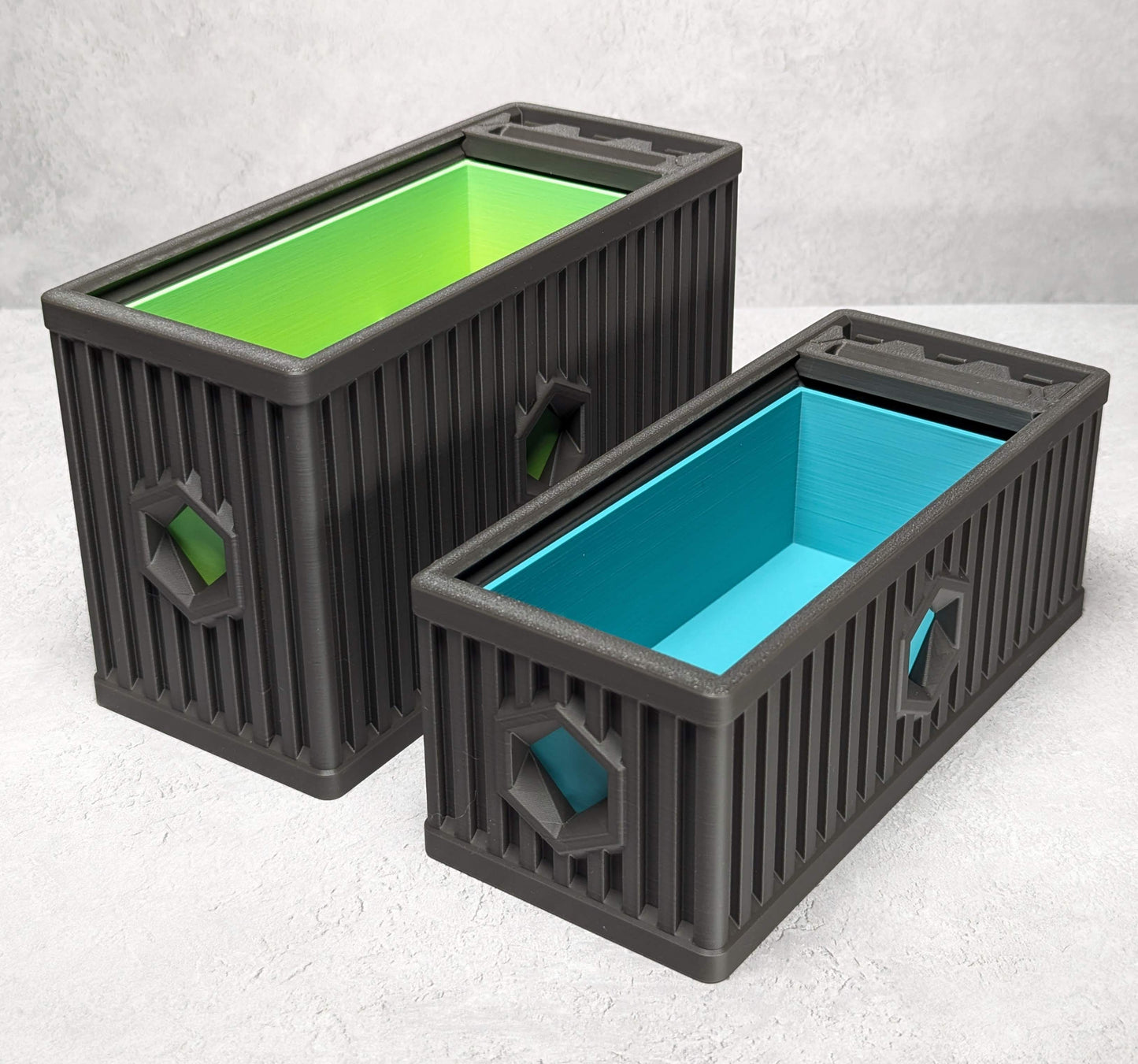 Hex Box - storage box with roll-over lid