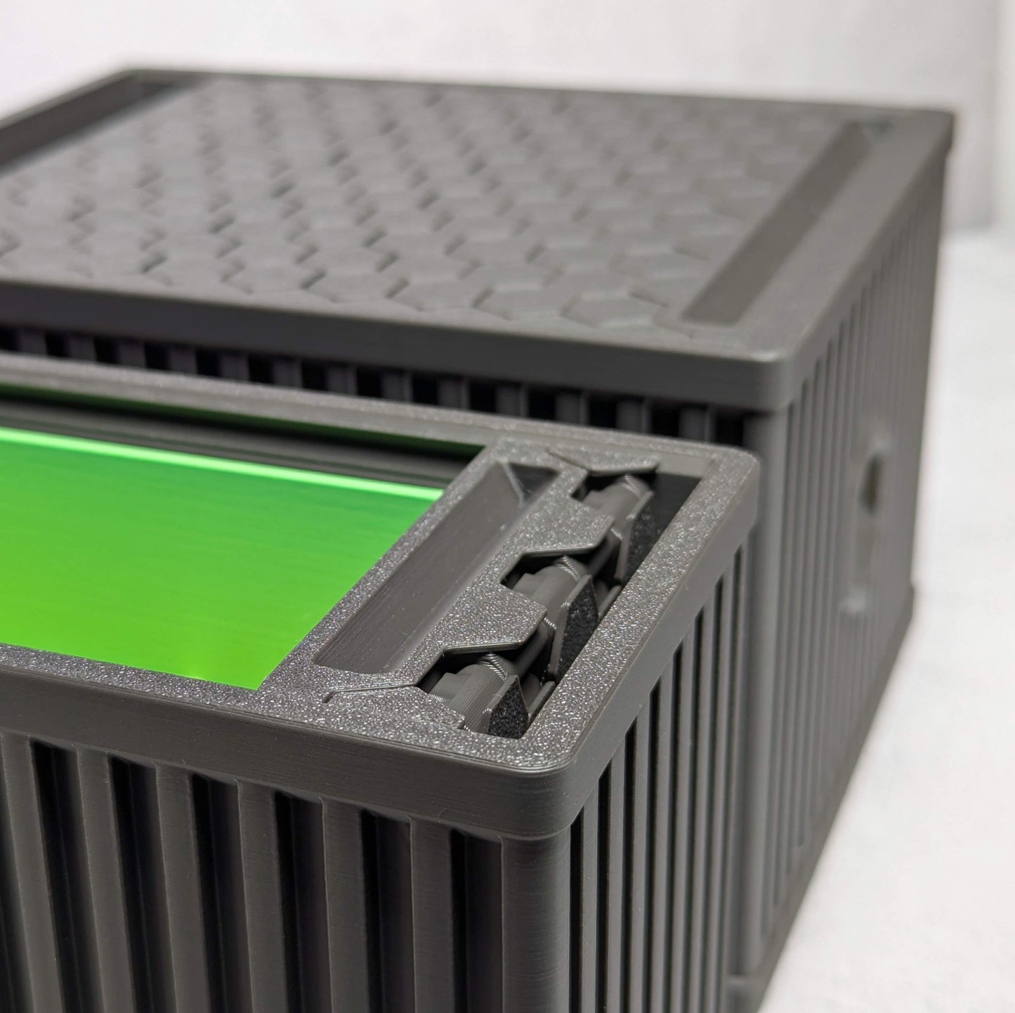 Hex Box - storage box with roll-over lid