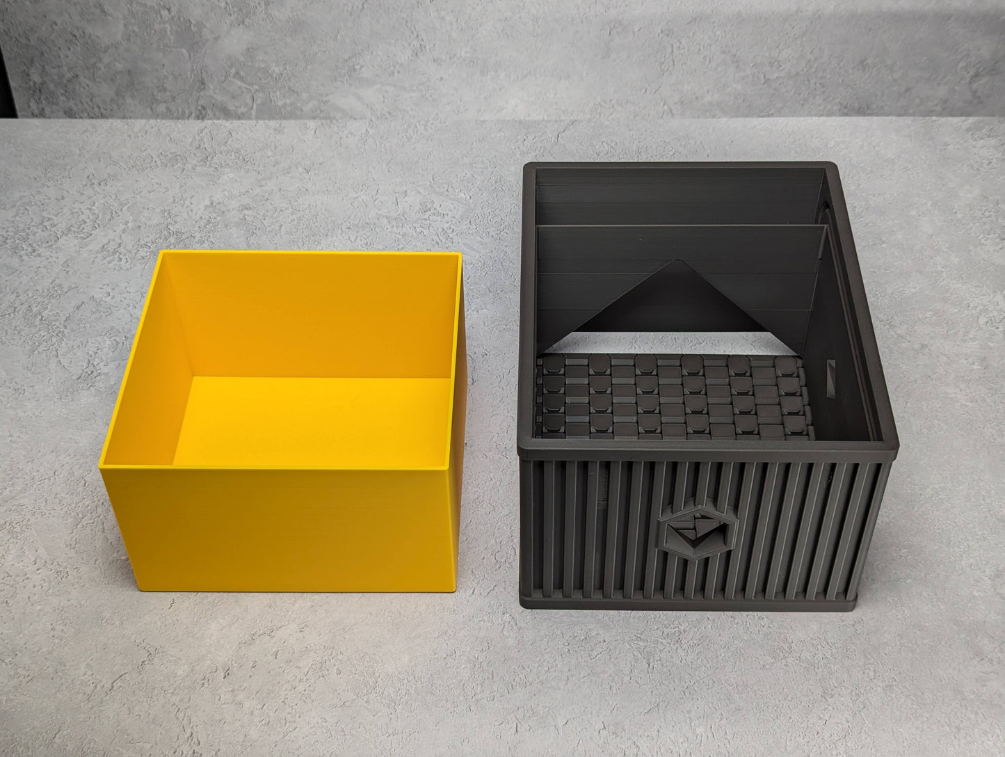 Hex Box - storage box with roll-over lid