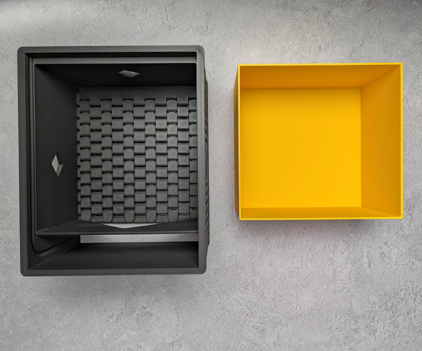 Hex Box - storage box with roll-over lid