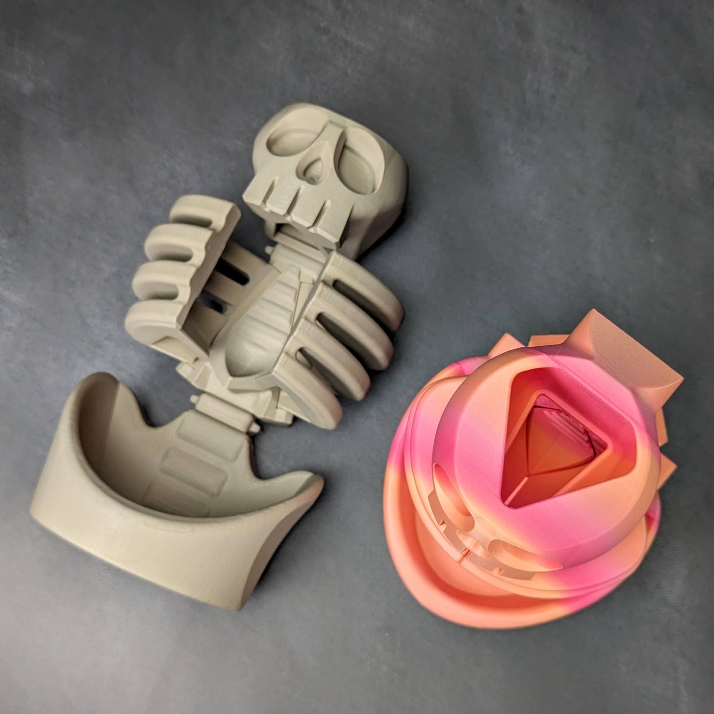 Skeleton ribcage dice tower