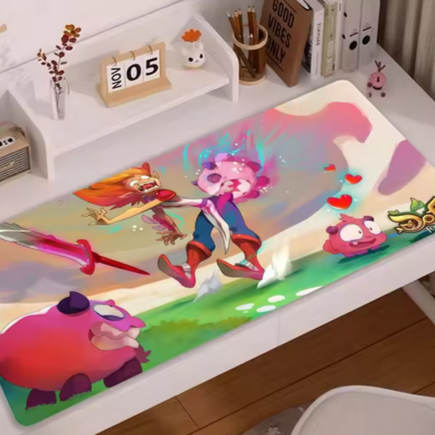 A dofus mous mat on a modern stylish desk