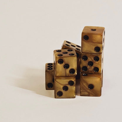 D6 Dice – Liquid Metallic Swirl Design
