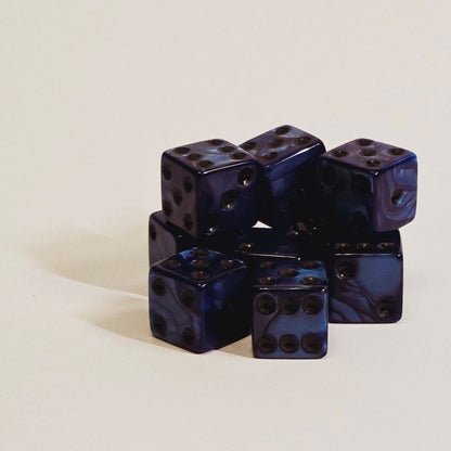D6 Dice – Liquid Metallic Swirl Design
