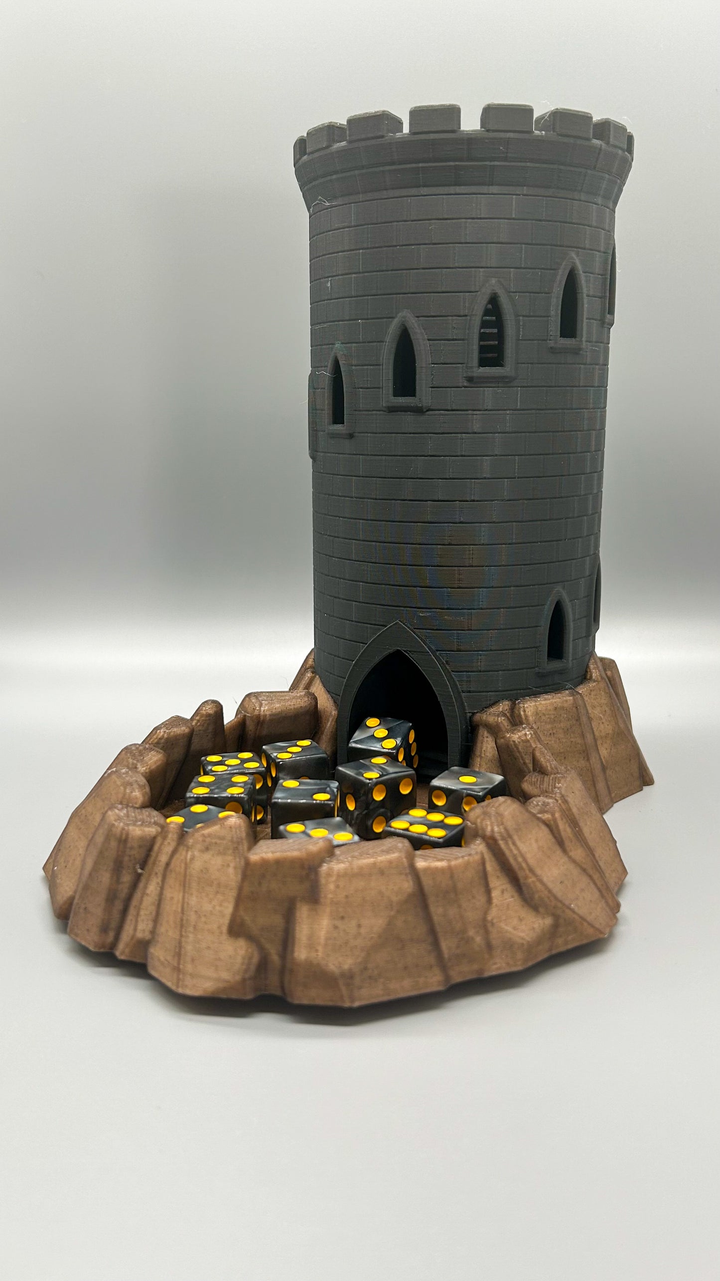 Medieval Keep Dice Tower with Catcher – Roll and Collect