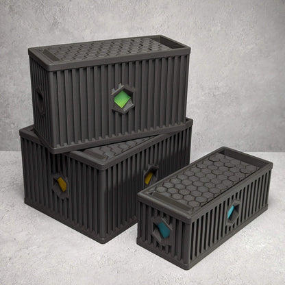 Hex Box - storage box with roll-over lid