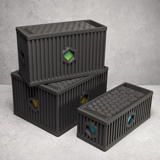 Hex Box - storage box with roll-over lid