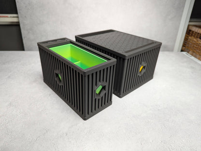 Hex Box - storage box with roll-over lid
