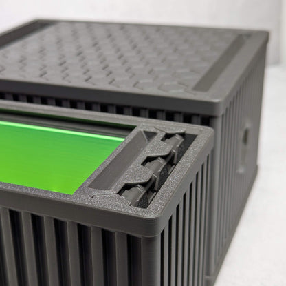Hex Box - storage box with roll-over lid