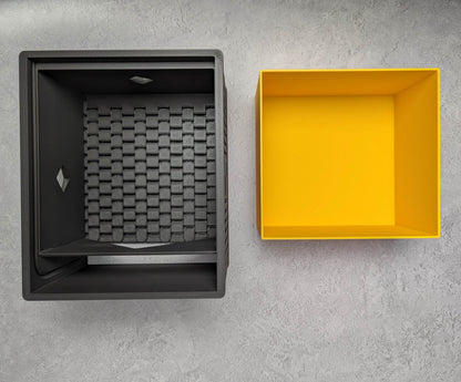 Hex Box - storage box with roll-over lid