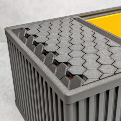 Hex Box - storage box with roll-over lid