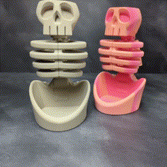 Skeleton ribcage dice tower