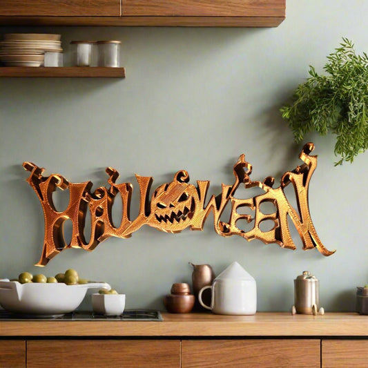 table decor halloween word
